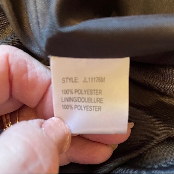 Conrad C Collection - Black Faux Leather Blazer - Size 18 - Picture 11 of 12